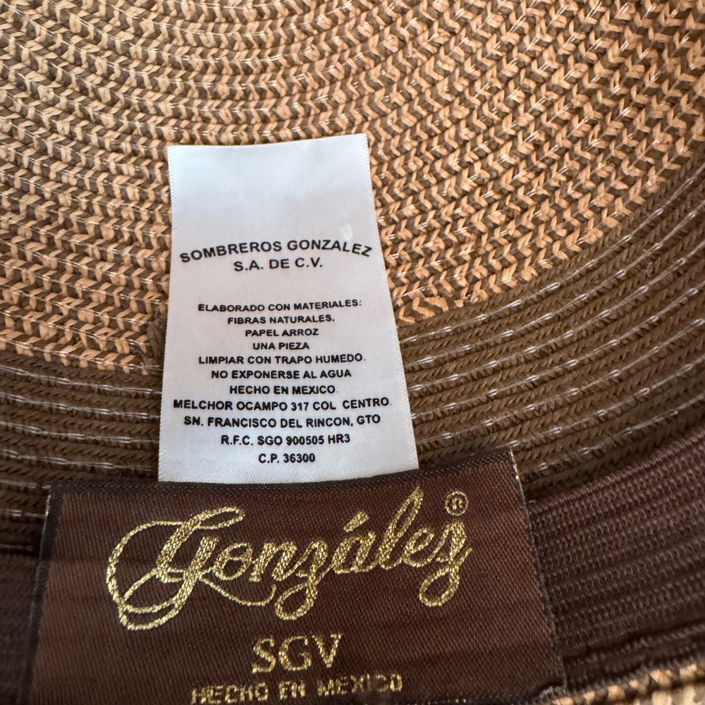 Straw Brown Wide-Brimmed Hat - Picture 3 of 13